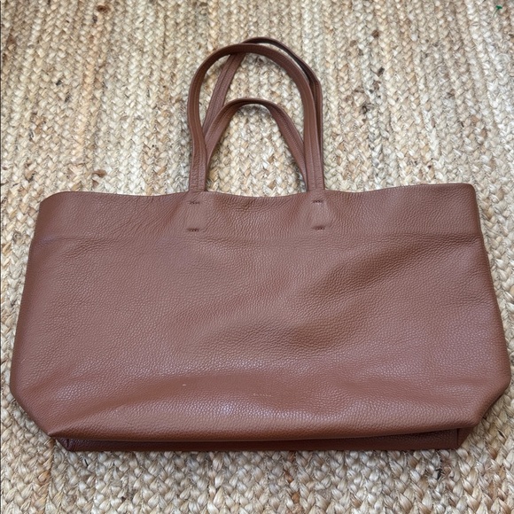 Cuyana Brown Women's Classic Easy Tote Work Bag Double Strap Large - Picture 5 of 12